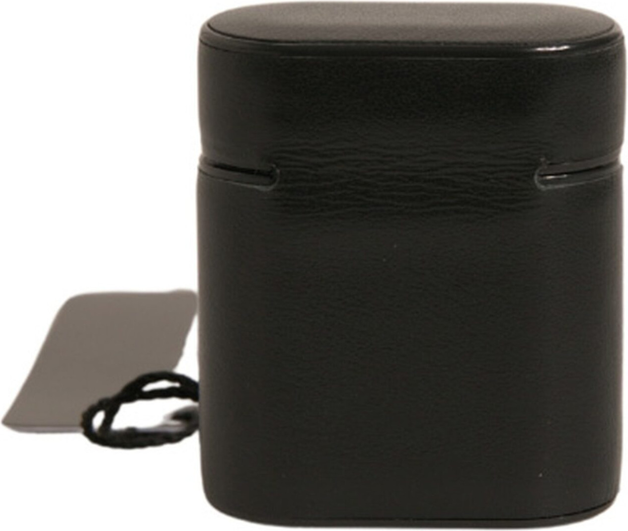 Holder Dolce & Gabbana Qora PVQX Logotip Bosilgan Flip Holder Airpods Kiyimi