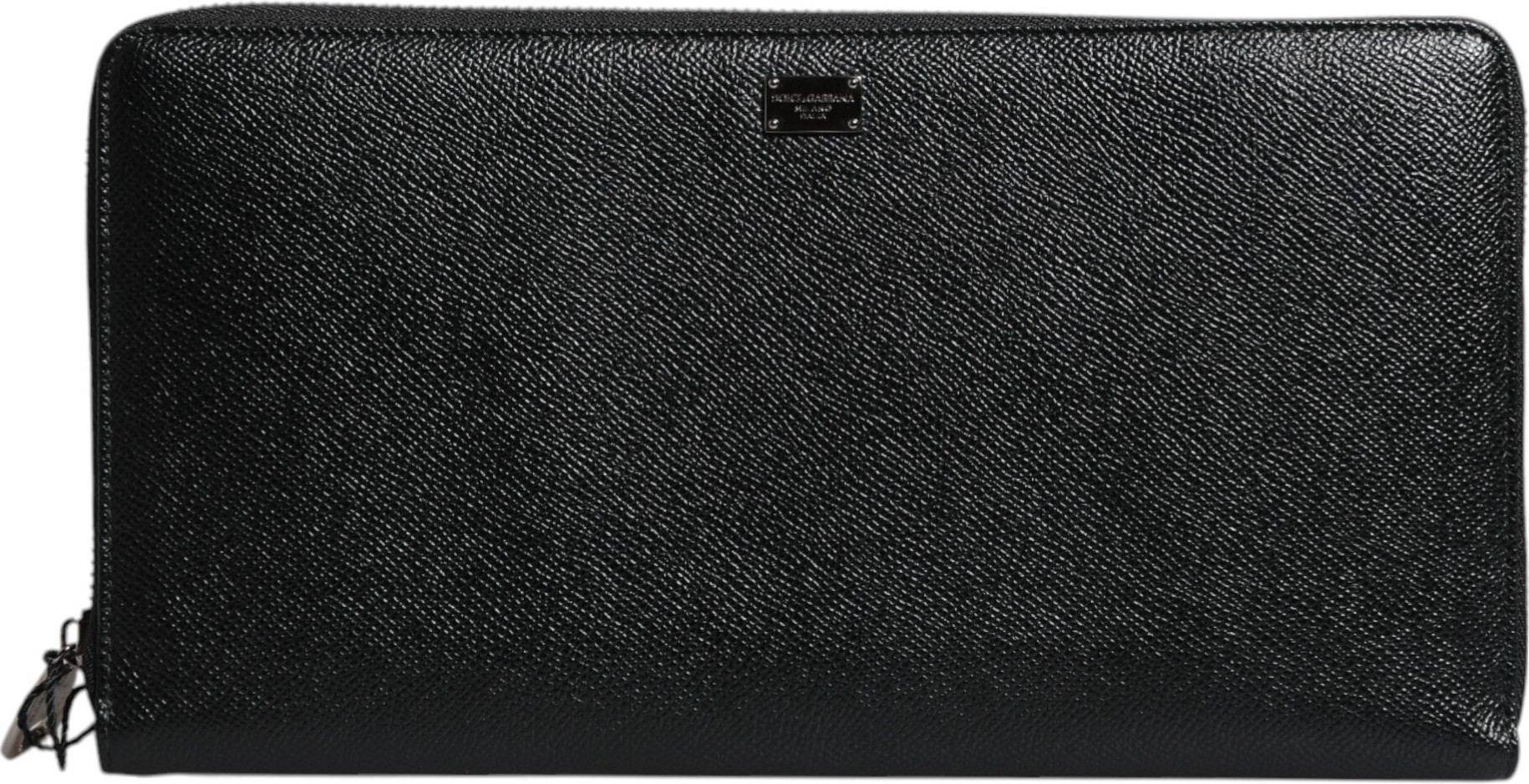 Sumka Qora Calfskin Logotipli Zip Around Continental Sumka Dolce & Gabbana