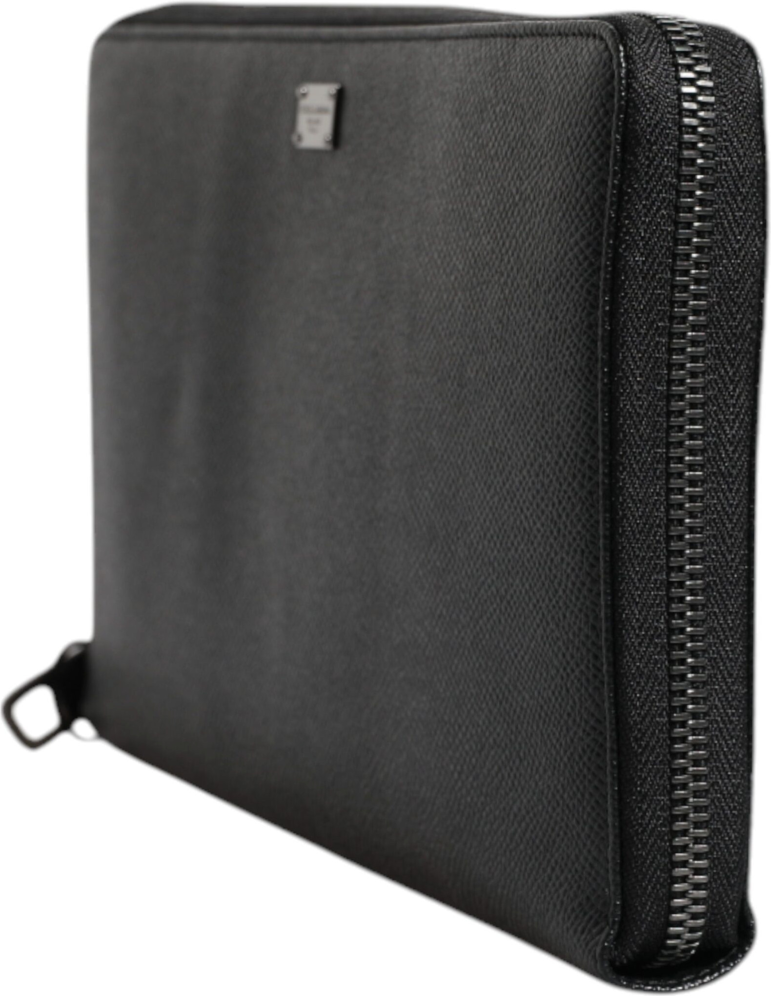Sumka Qora Calfskin Logotipli Zip Around Continental Sumka Dolce & Gabbana