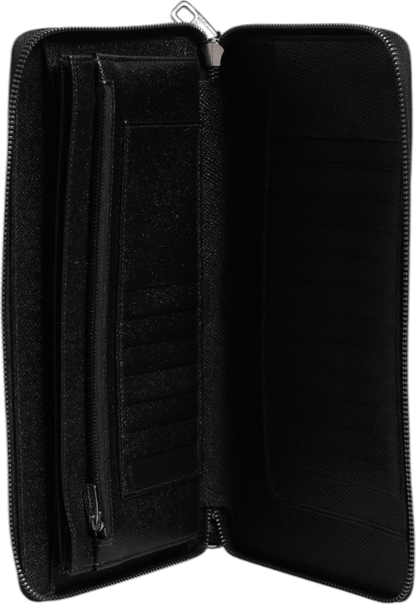 Sumka Qora Calfskin Logotipli Zip Around Continental Sumka Dolce & Gabbana