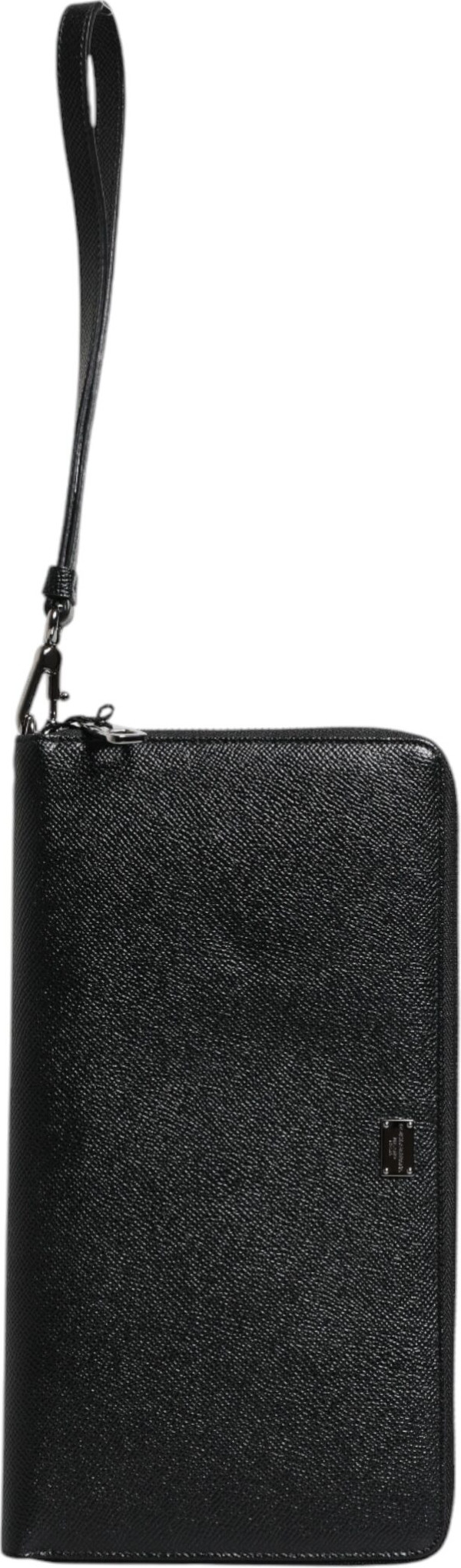 Sumka Qora Calfskin Logotipli Zip Around Continental Sumka Dolce & Gabbana