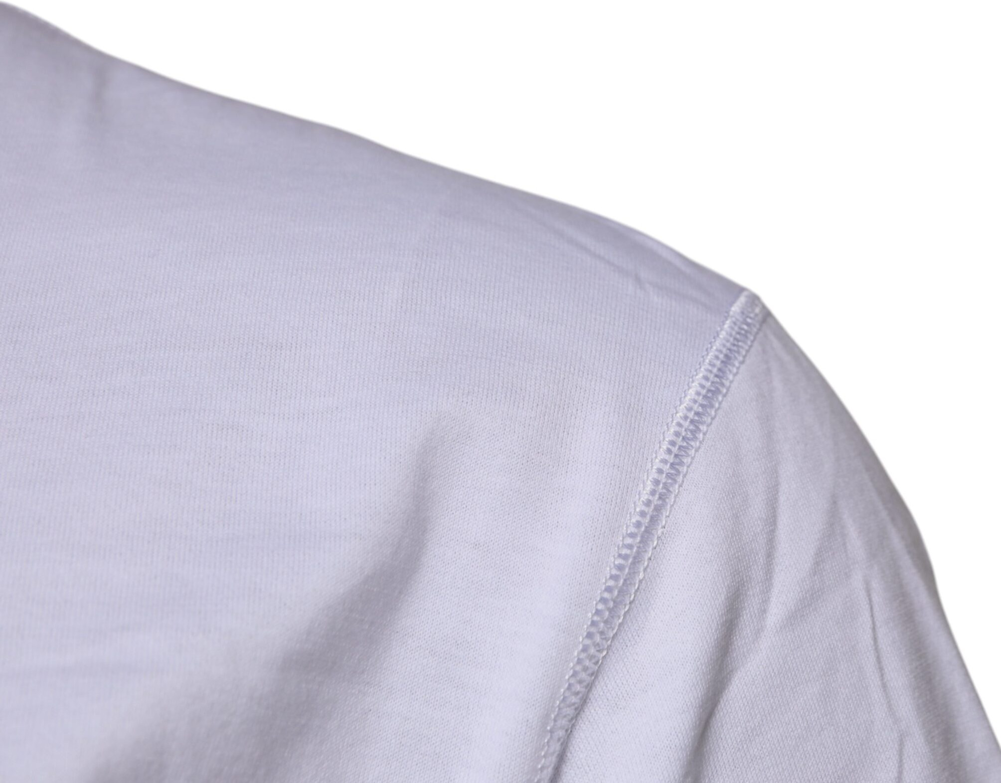 White Logo Tape Cotton Crew Neck T-shirt Dolce & Gabbana