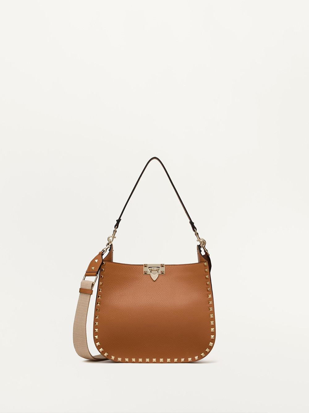 Hobo Bag Valentino Garavani Brown Grainy Calf Hobo Rockstudt
