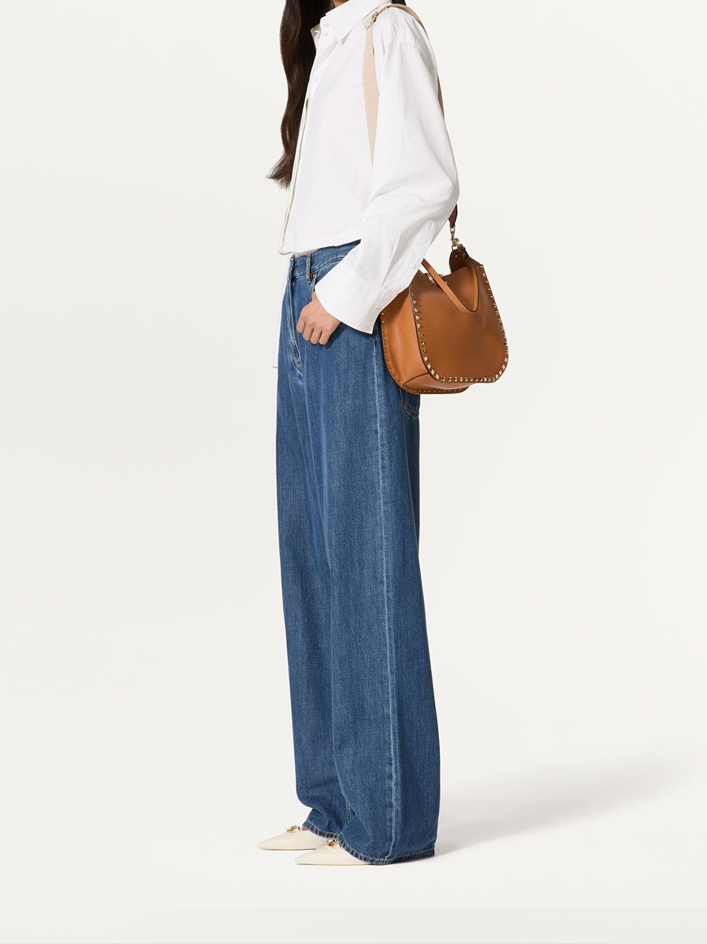 Hobo Bag Valentino Garavani Brown Grainy Calf Hobo Rockstudt