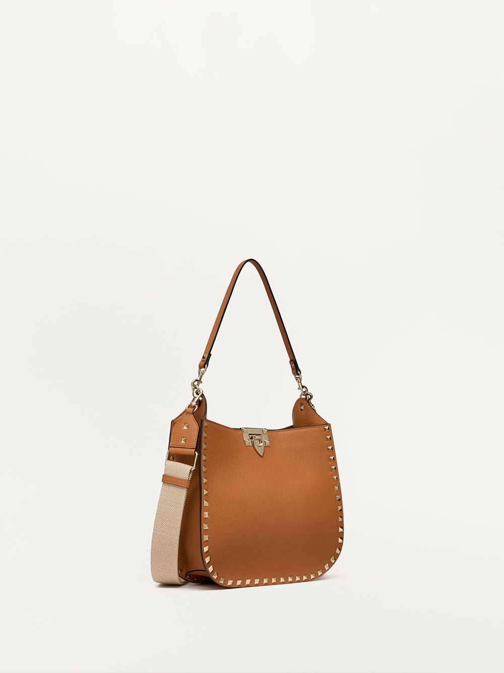 Hobo Bag Valentino Garavani Brown Grainy Calf Hobo Rockstudt