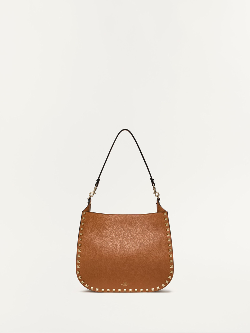 Hobo Bag Valentino Garavani Brown Grainy Calf Hobo Rockstudt