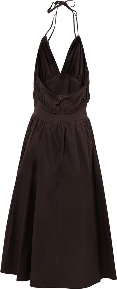 Платье Bottega Veneta с широкими лямками из хлопка