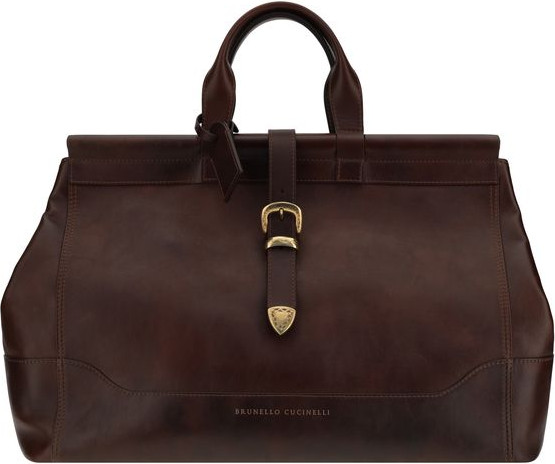 Сумка дорожная кожаная Brunello Cucinelli