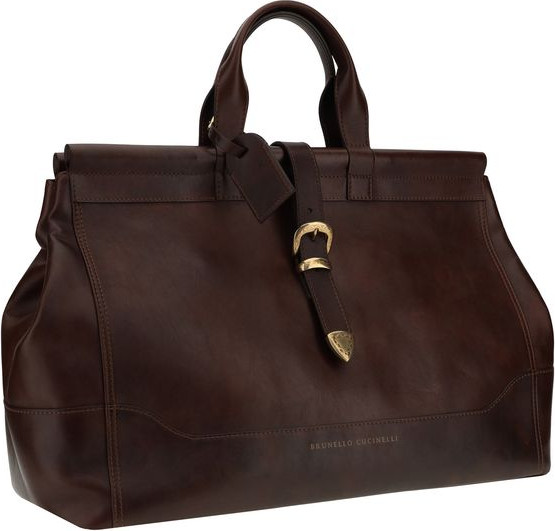 Сумка дорожная кожаная Brunello Cucinelli