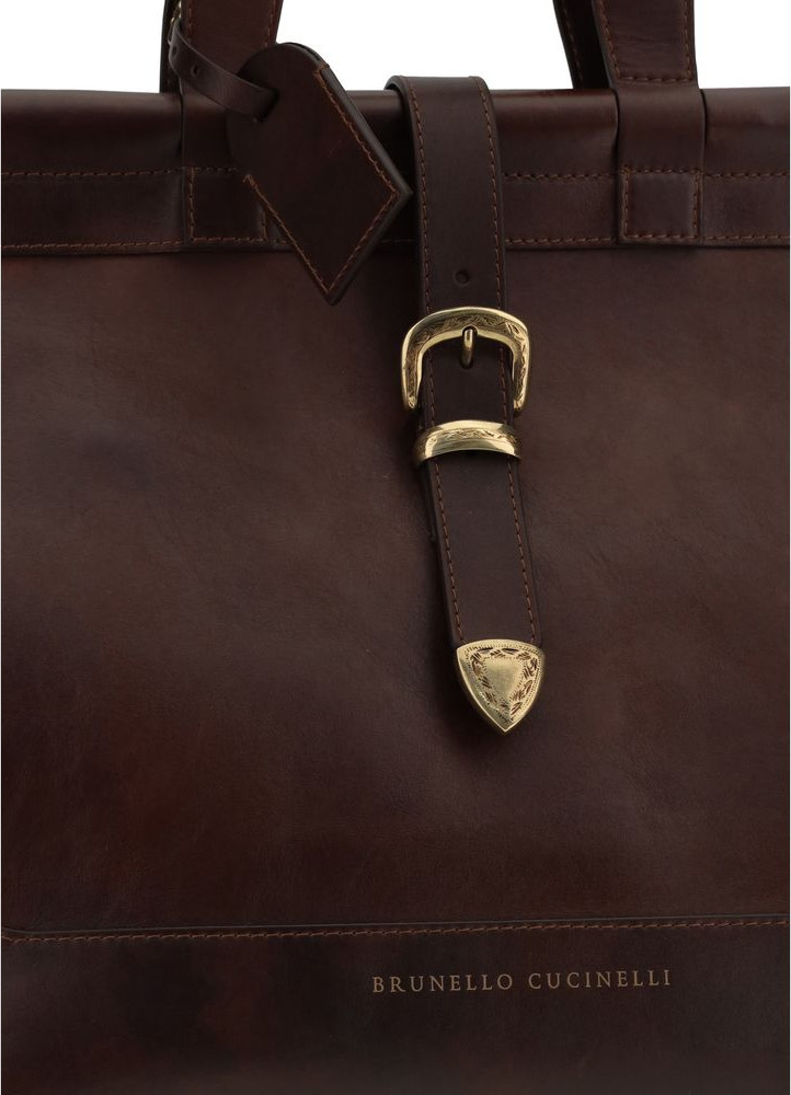 Сумка дорожная кожаная Brunello Cucinelli