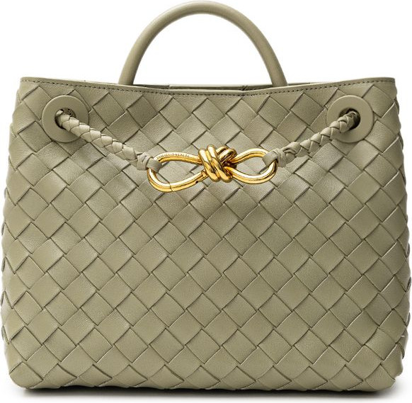Handbag Bottega Veneta Green Leather