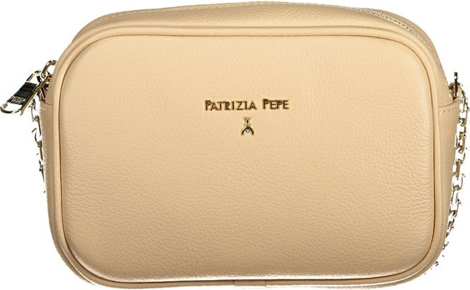 Handbag Patrizia Pepe Beige Leather Handbag