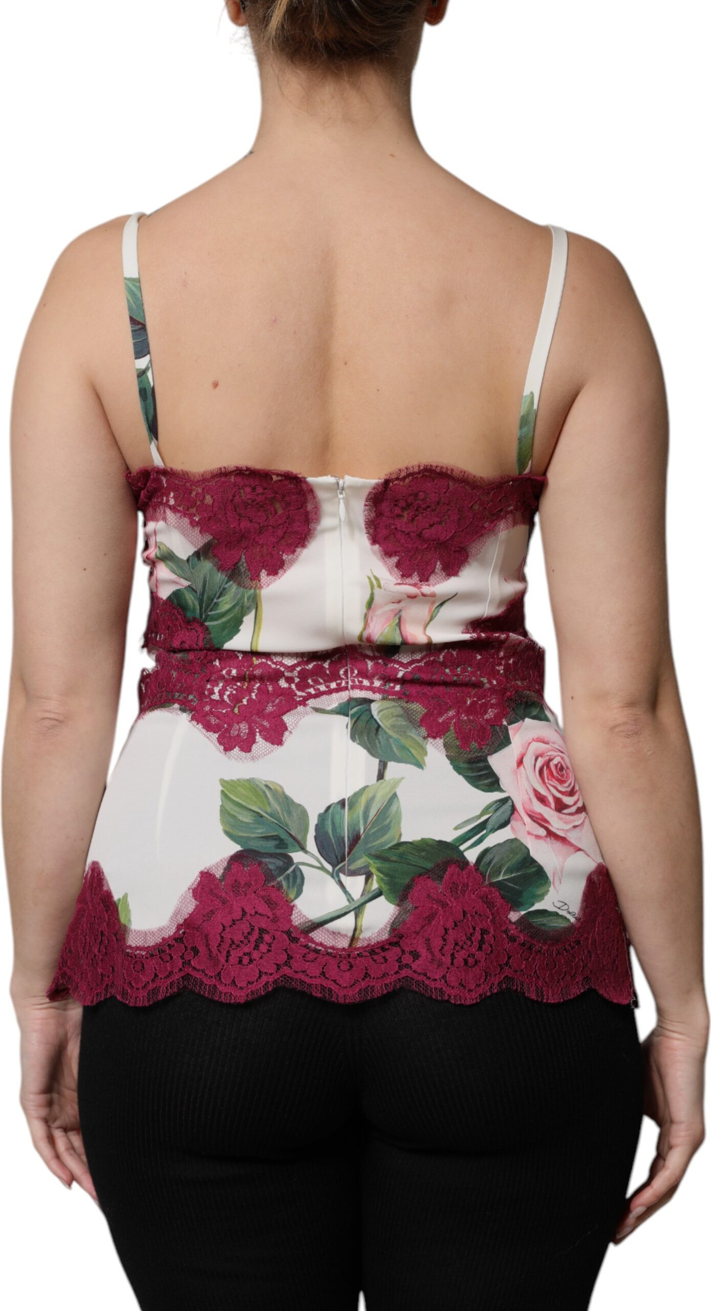 Tank Top Ichki Kiyim Dolce & Gabbana Oq Gulchop Guli Satin