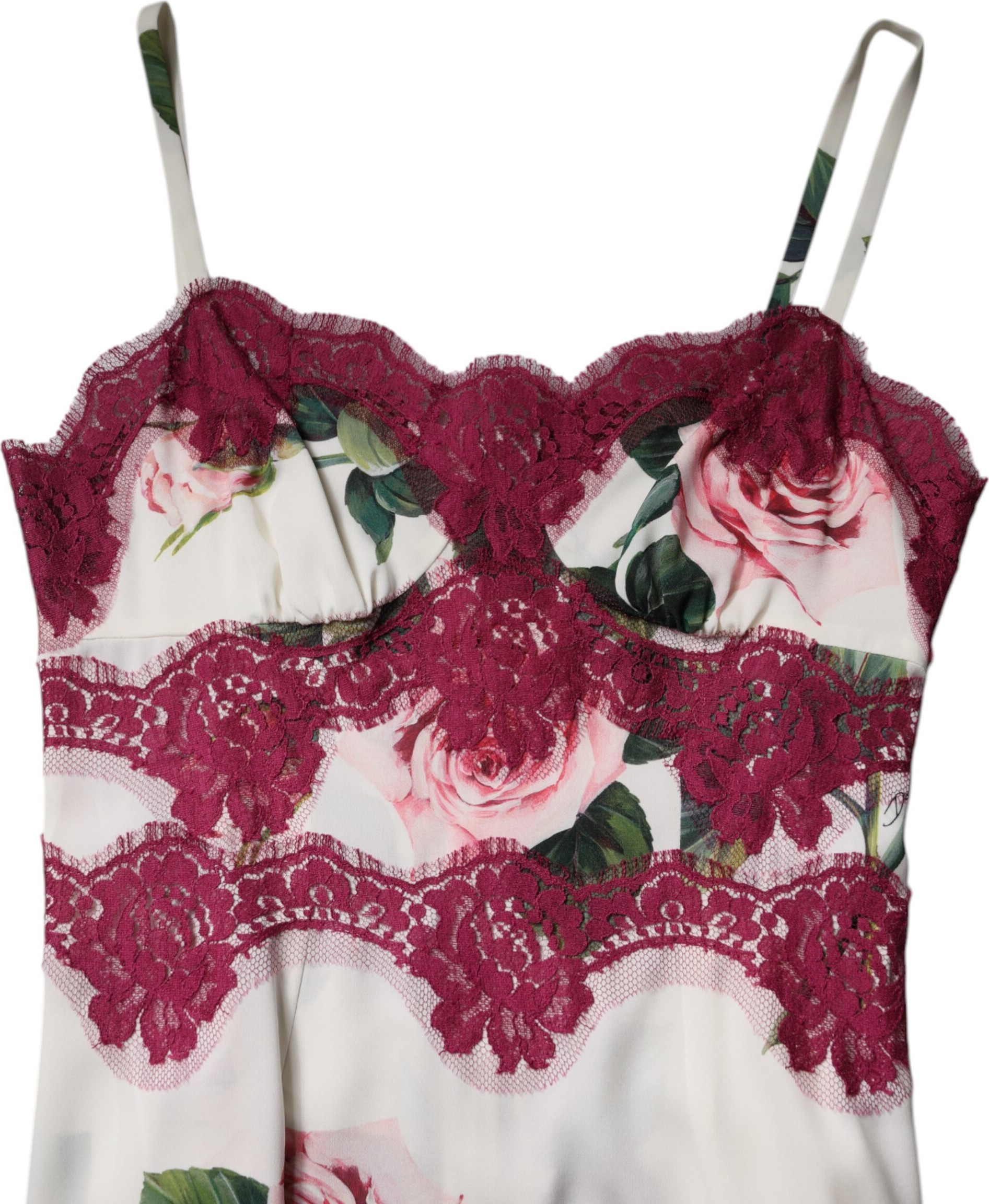 Tank Top Ichki Kiyim Dolce & Gabbana Oq Gulchop Guli Satin