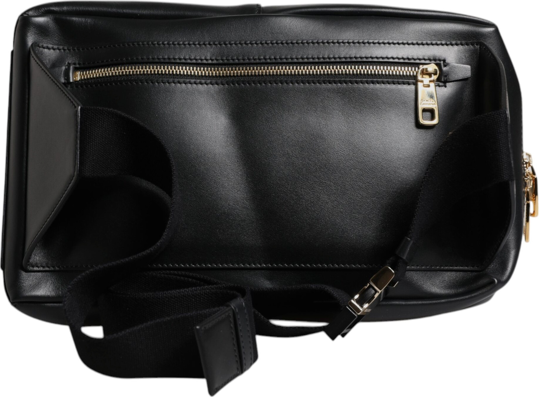 Crossbody Bag Dolce & Gabbana Black Logo Leather Belt Waist Shoulder Men