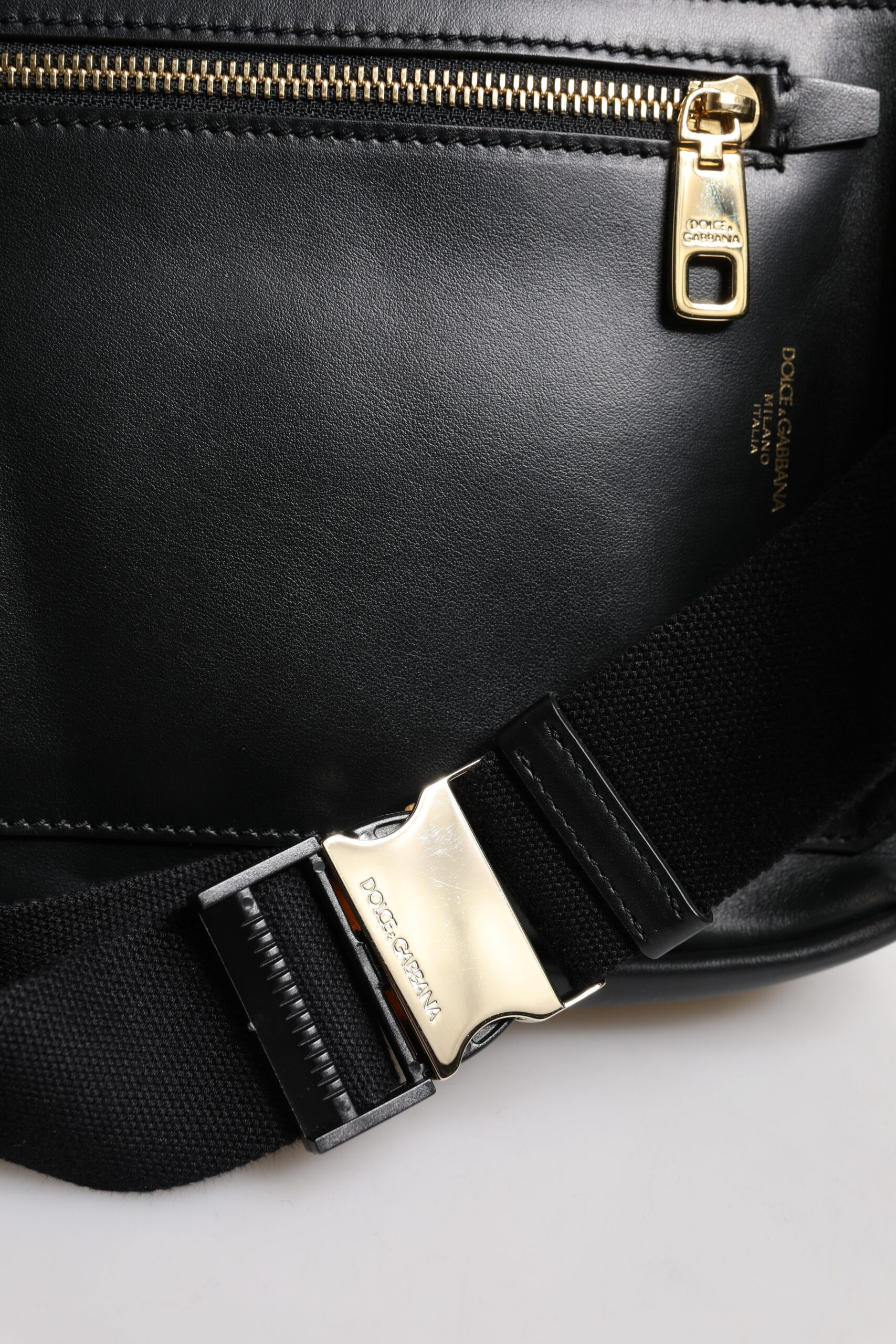 Crossbody Bag Dolce & Gabbana Black Logo Leather Belt Waist Shoulder Men