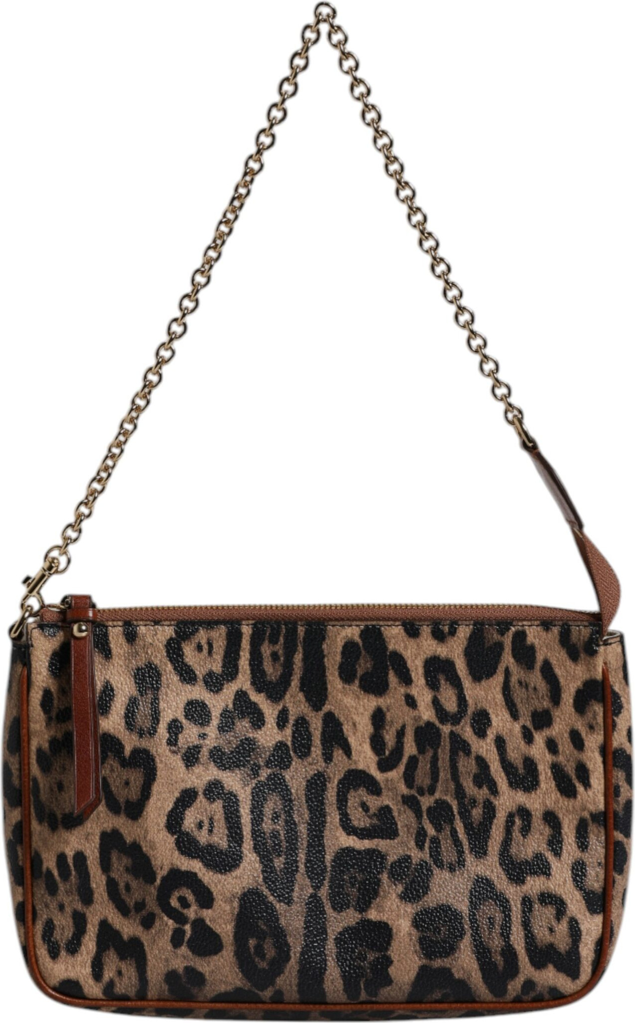 Shoulder bag Dolce & Gabbana Qo'ng'ir Leopard Deri Yelkali Zanjirli Sumka