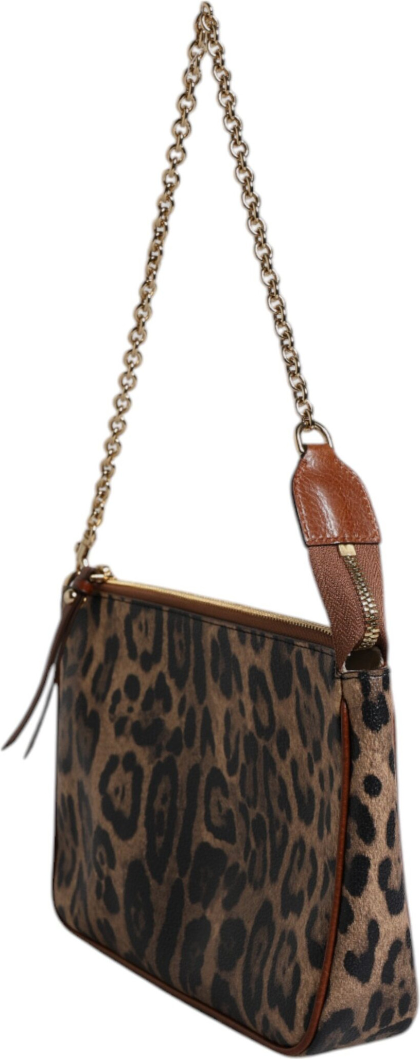 Shoulder bag Dolce & Gabbana Qo'ng'ir Leopard Deri Yelkali Zanjirli Sumka