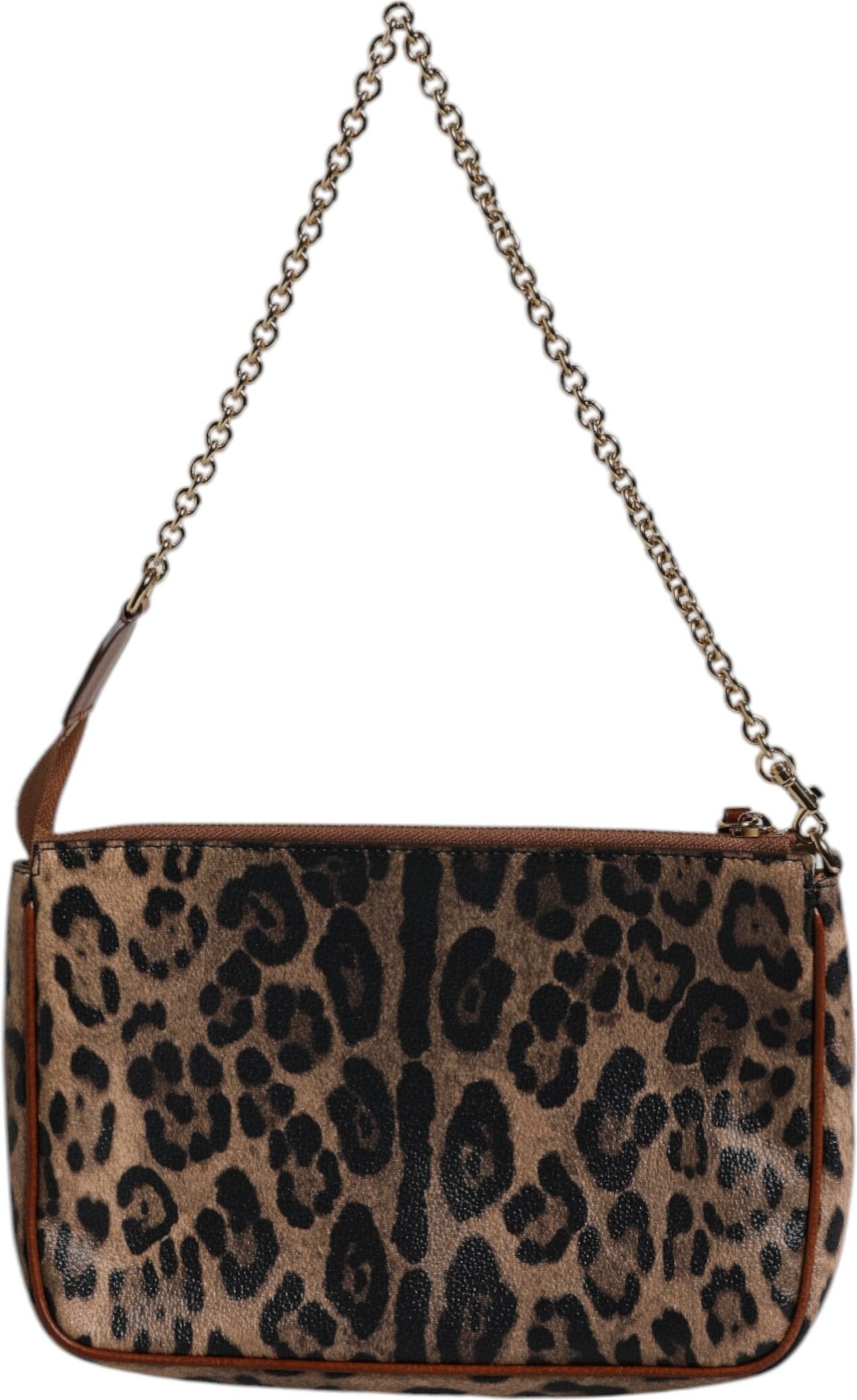 Shoulder bag Dolce & Gabbana Qo'ng'ir Leopard Deri Yelkali Zanjirli Sumka