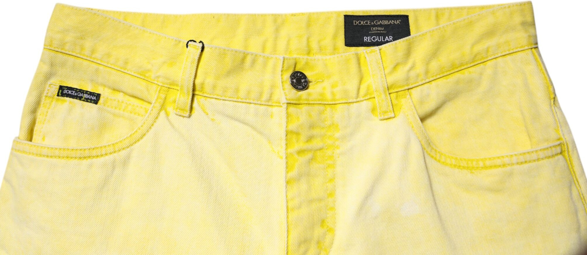 Dolce & Gabbana Yellow Cotton Stretch Skinny Men Denim Jeans