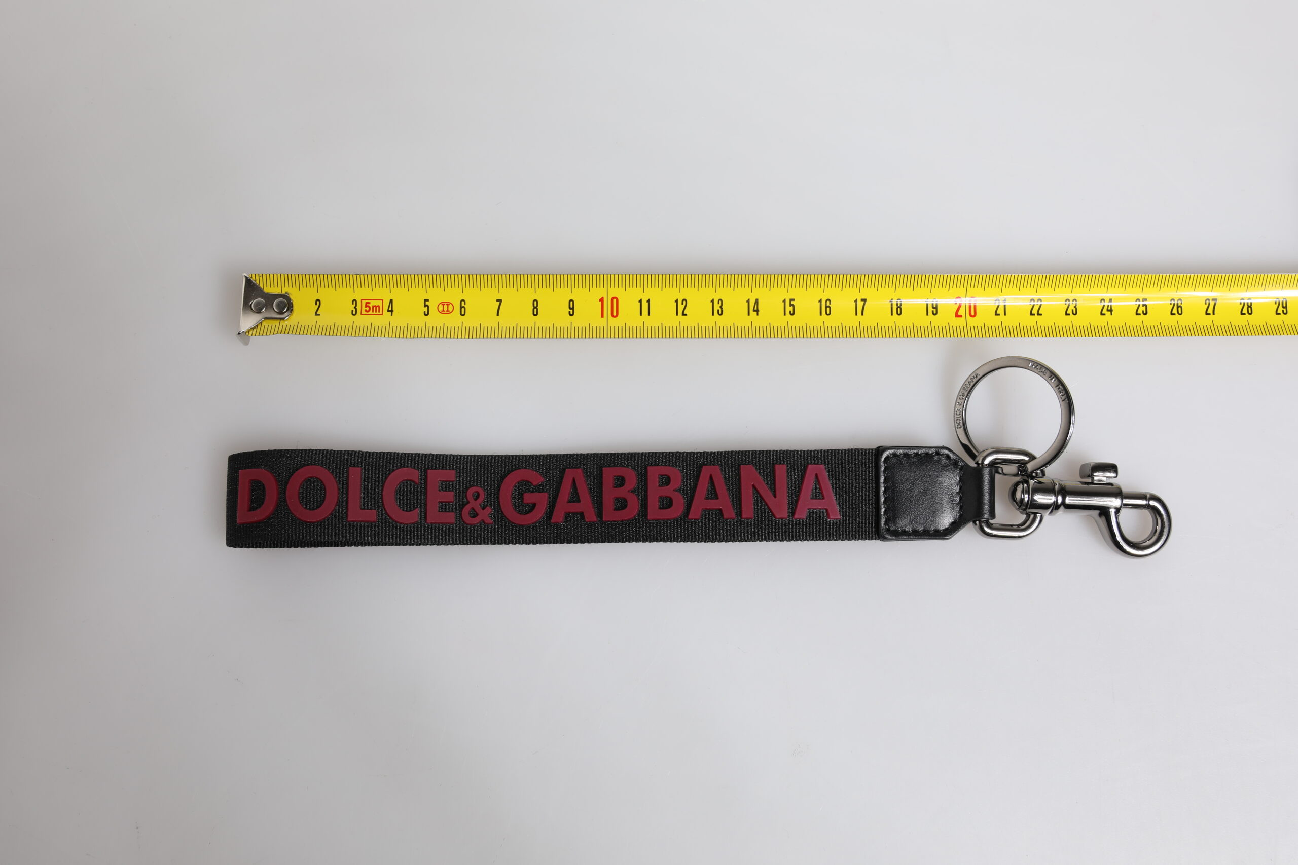 Брелок Dolce & Gabbana Черный Логотип Нейлон Мужской Держатель