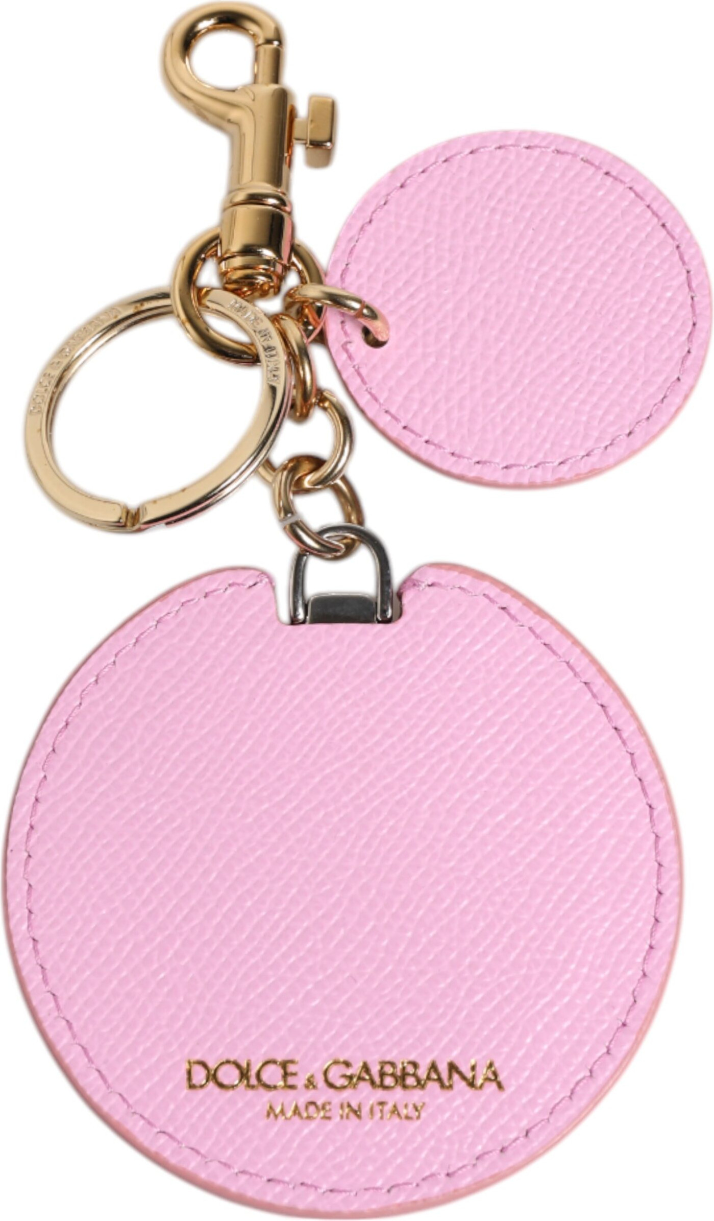 Kaltagay Dolce & Gabbana Pushti buzoq terisi Olti metall logotipi bosilgan kalta kalitlargagina