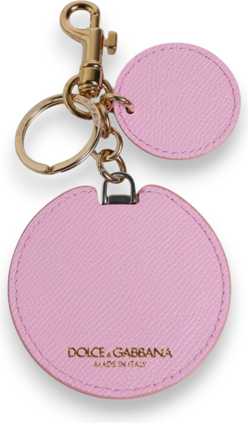 Kaltagay Dolce & Gabbana Pushti buzoq terisi Olti metall logotipi bosilgan kalta kalitlargagina