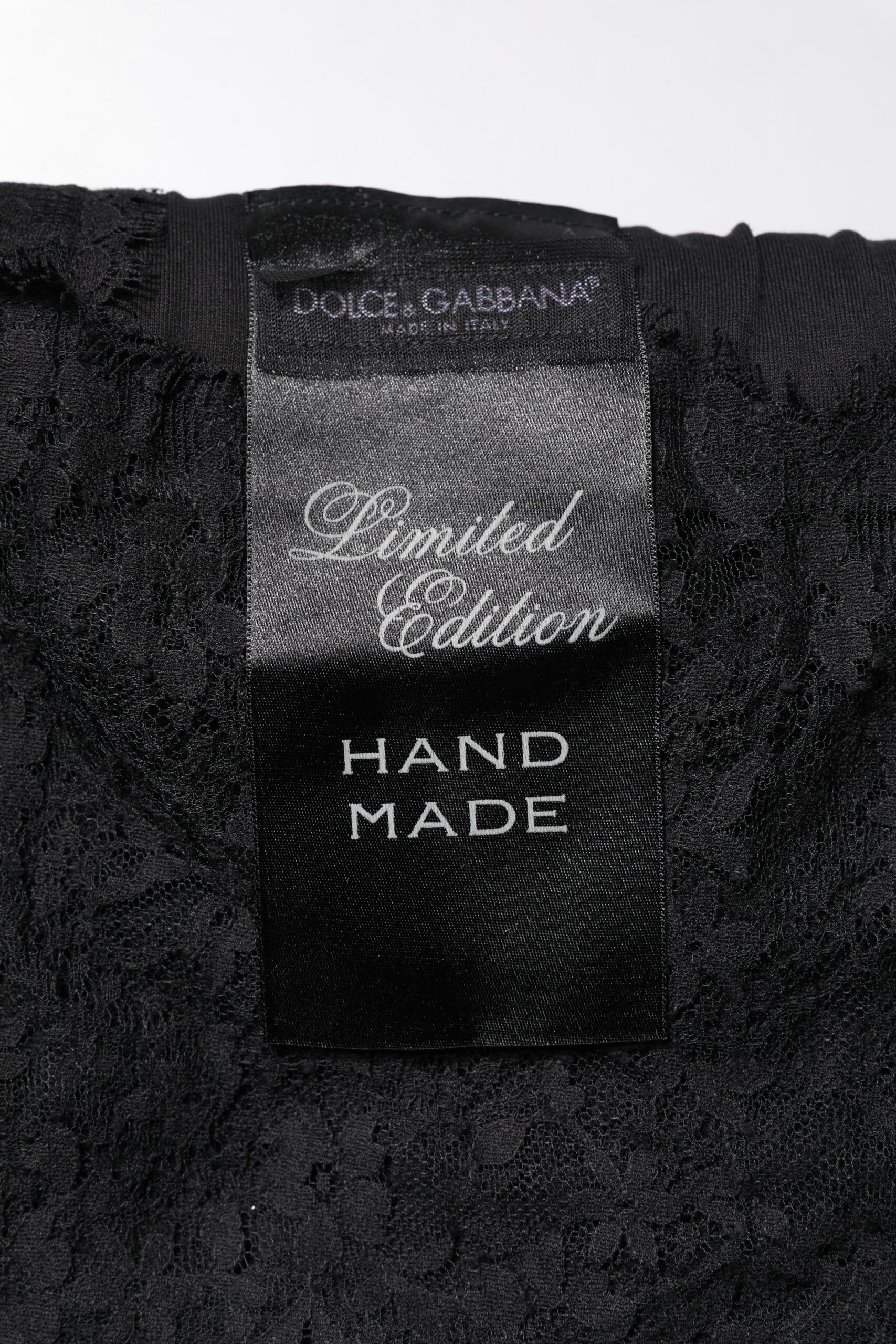Black Lace Sheer Sacred Heart Crew Neck Top Dolce & Gabbana