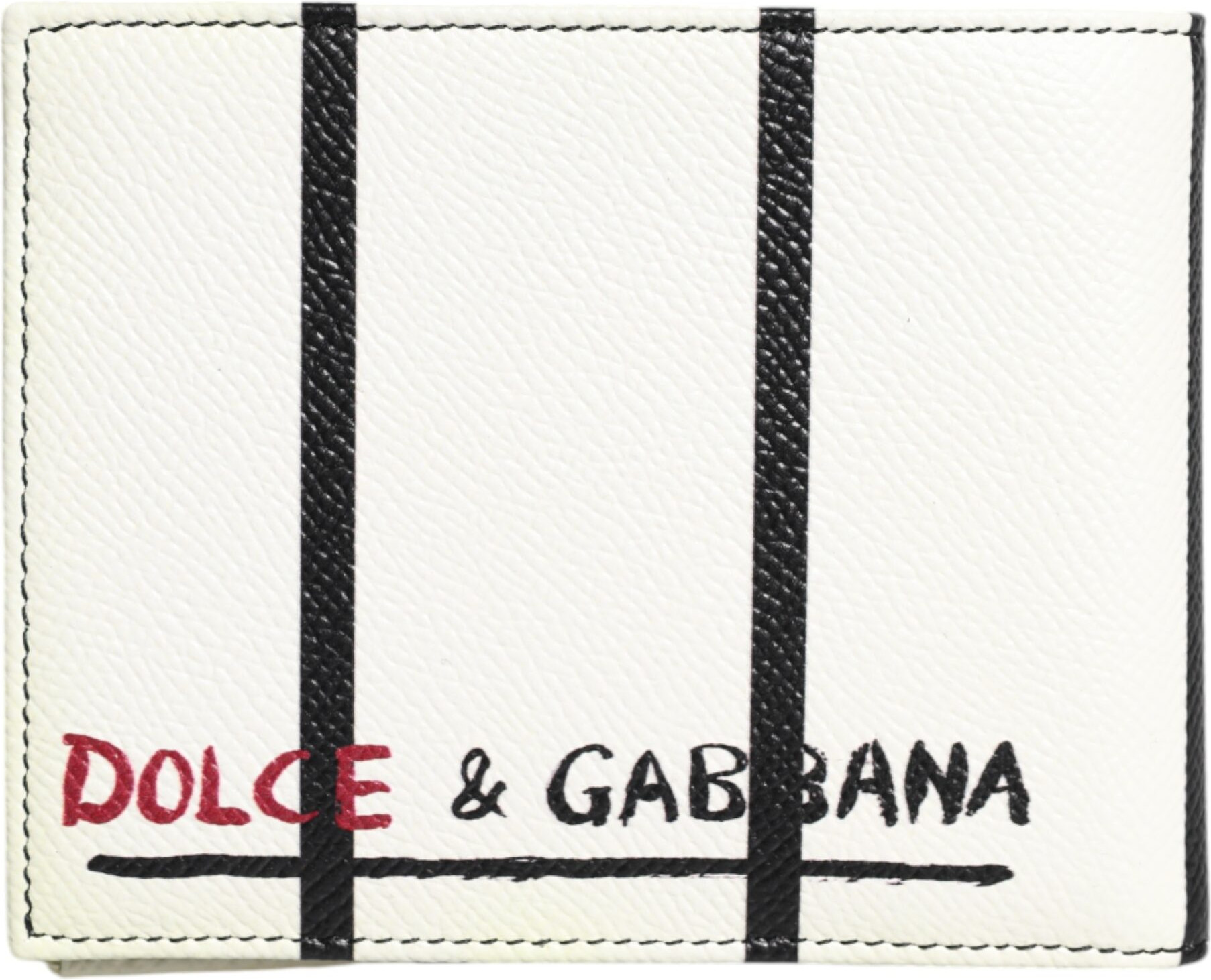 Bifold Card Holder Wallet Dolce & Gabbana White Leather