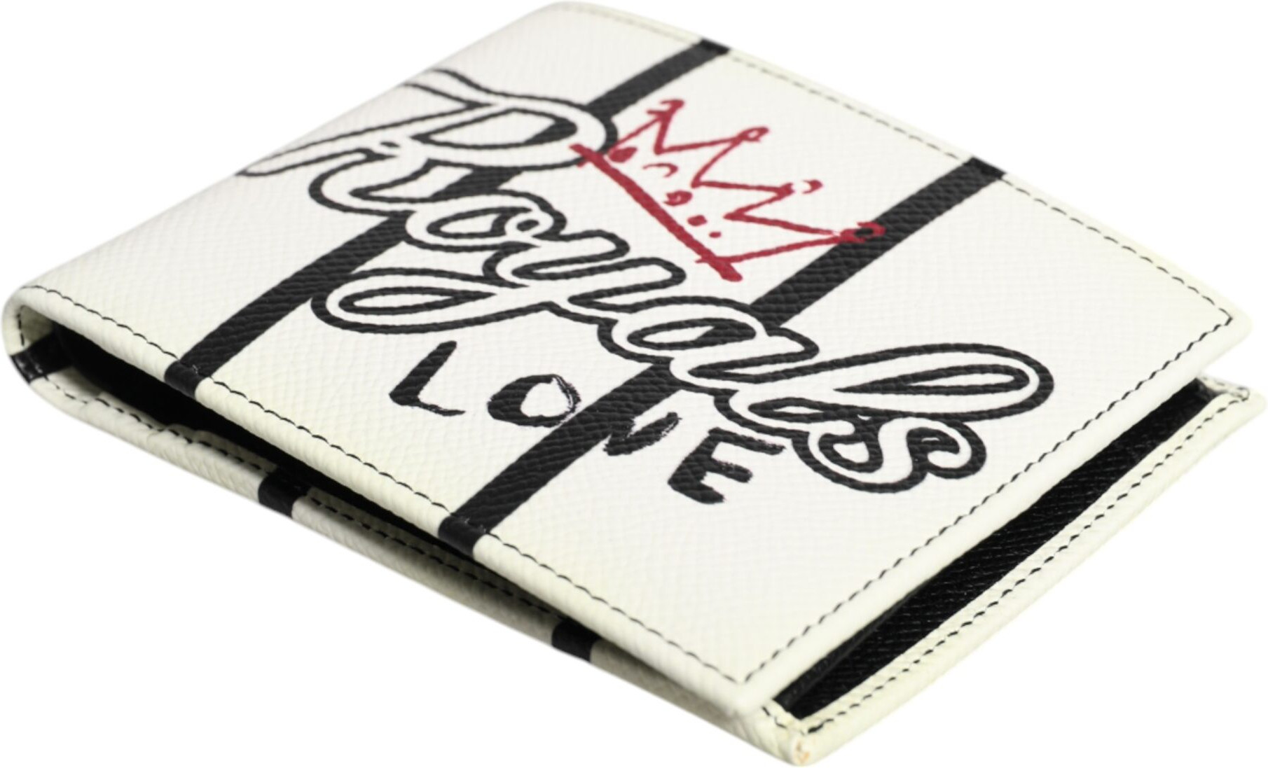 Bifold Card Holder Wallet Dolce & Gabbana White Leather
