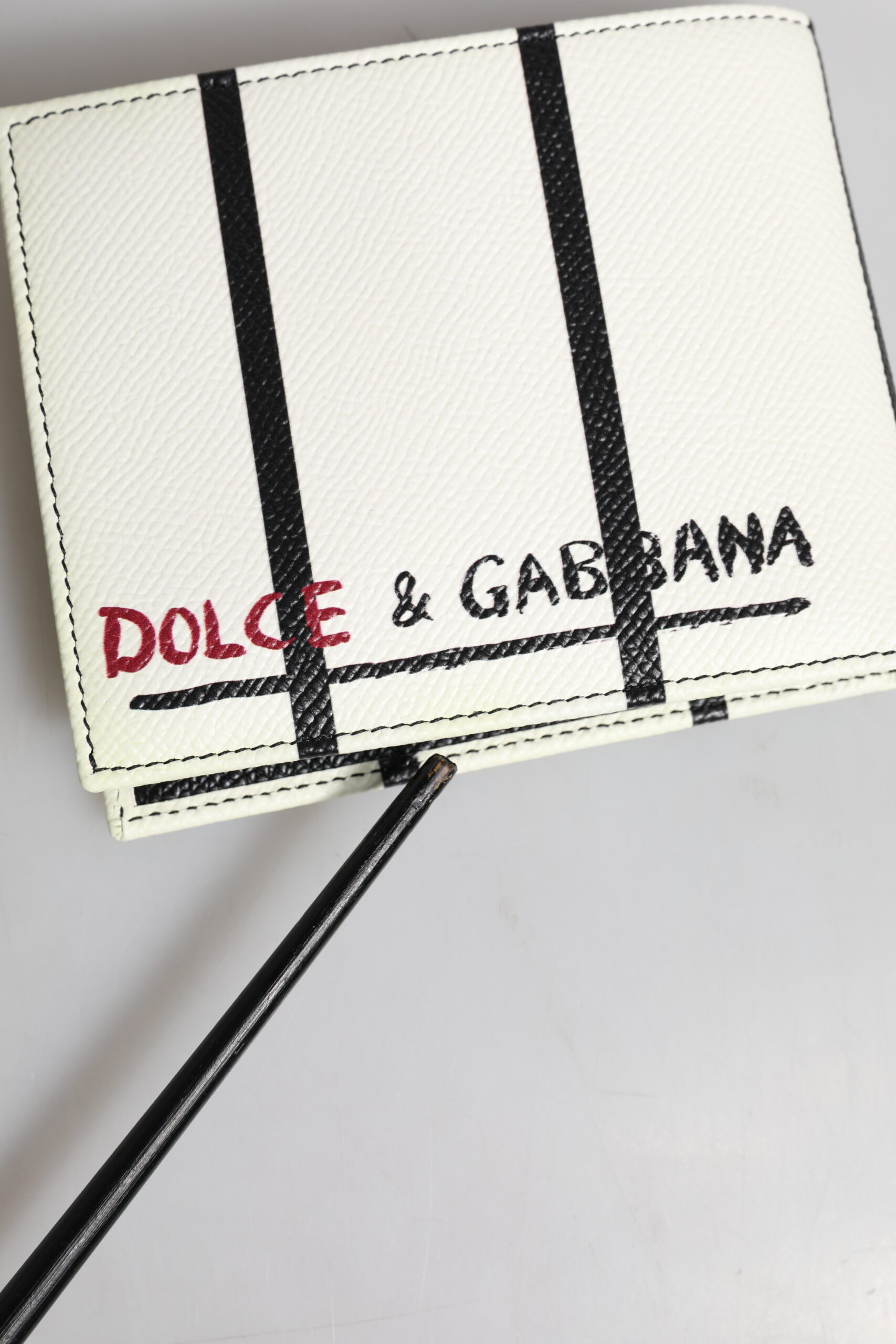 Bifold Card Holder Wallet Dolce & Gabbana White Leather