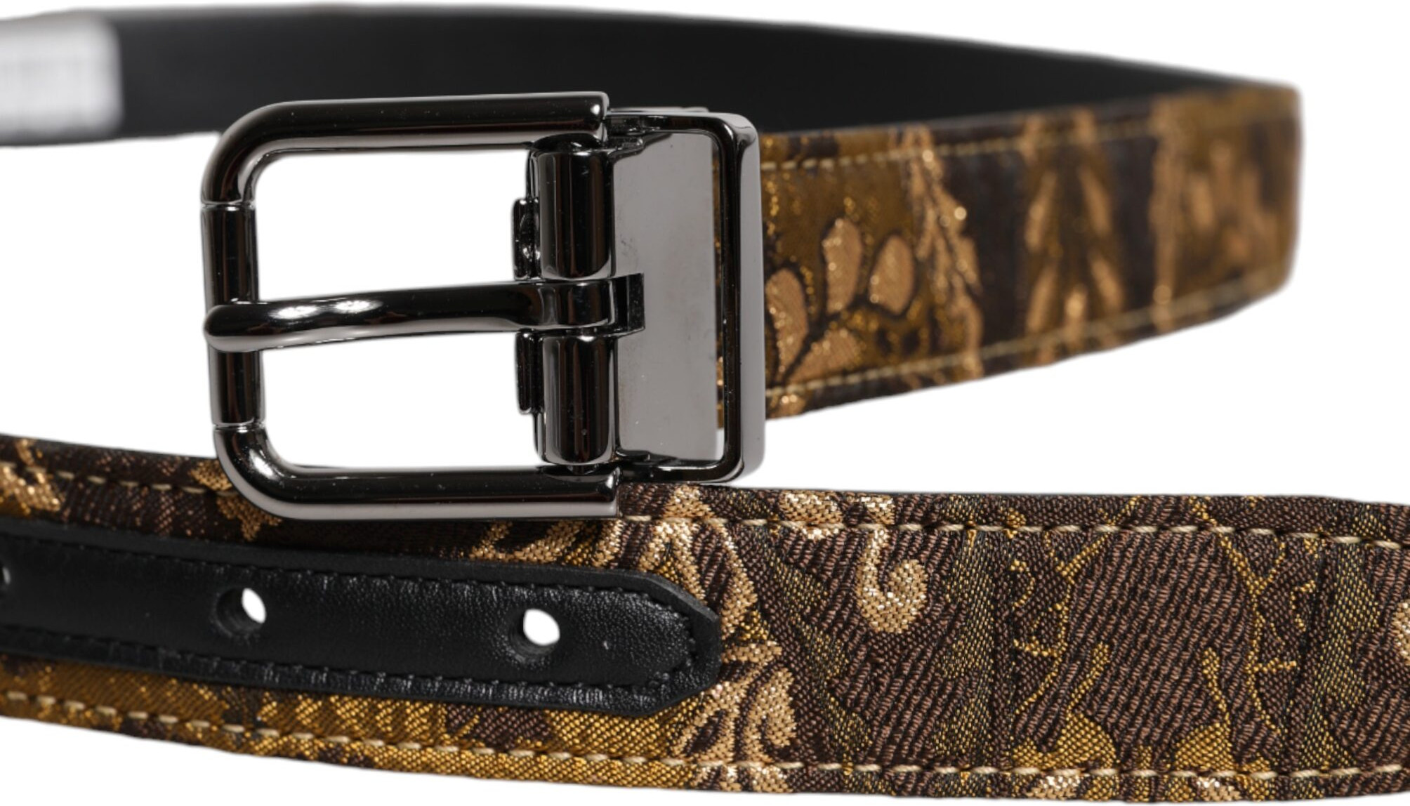 Beltti Dolce & Gabbana Multicolor Jakard Kiyik Logotipli"]<Buckle