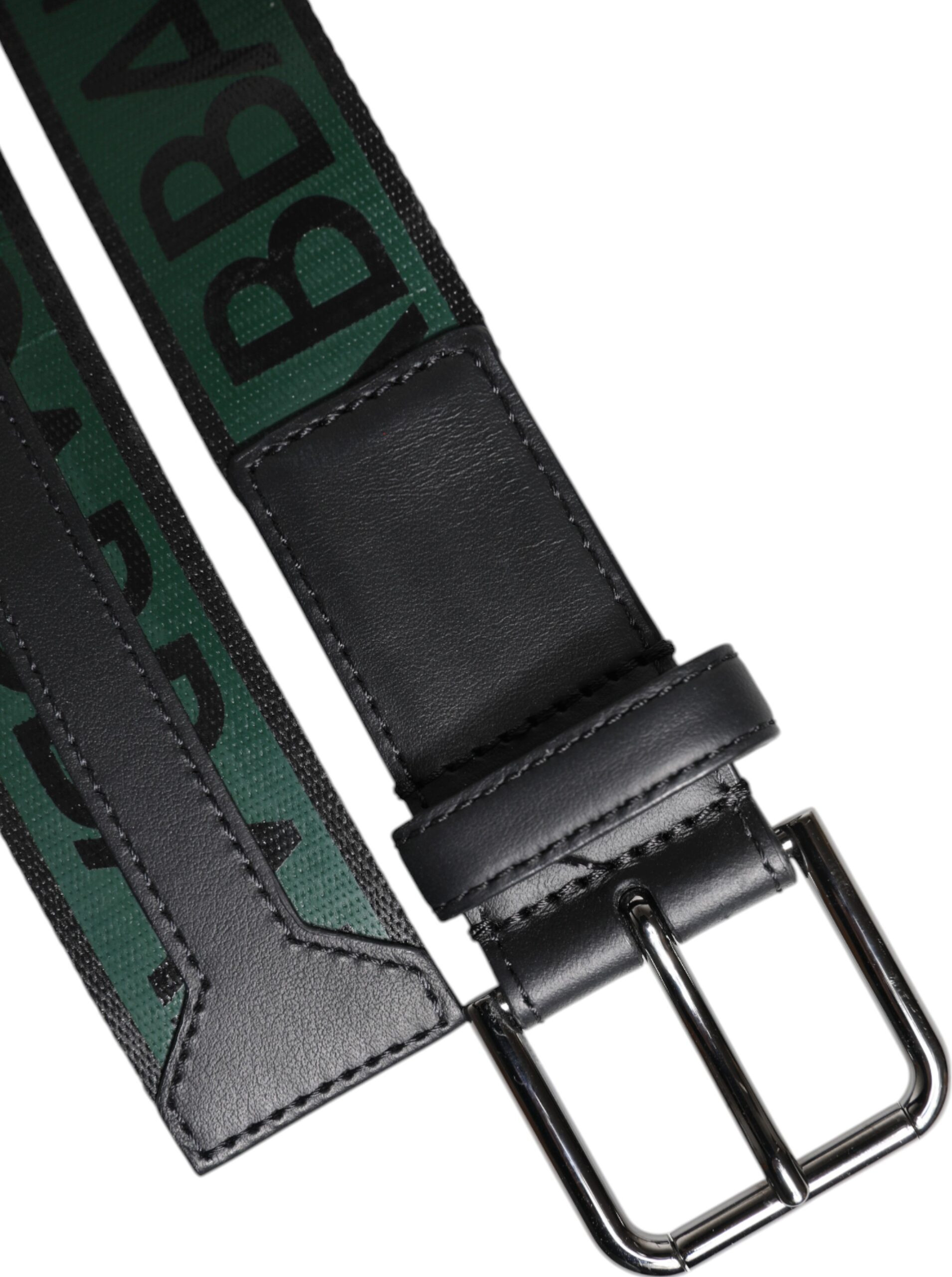 Belt Dolce & Gabbana Green Black Classic Metal Logo Buckle