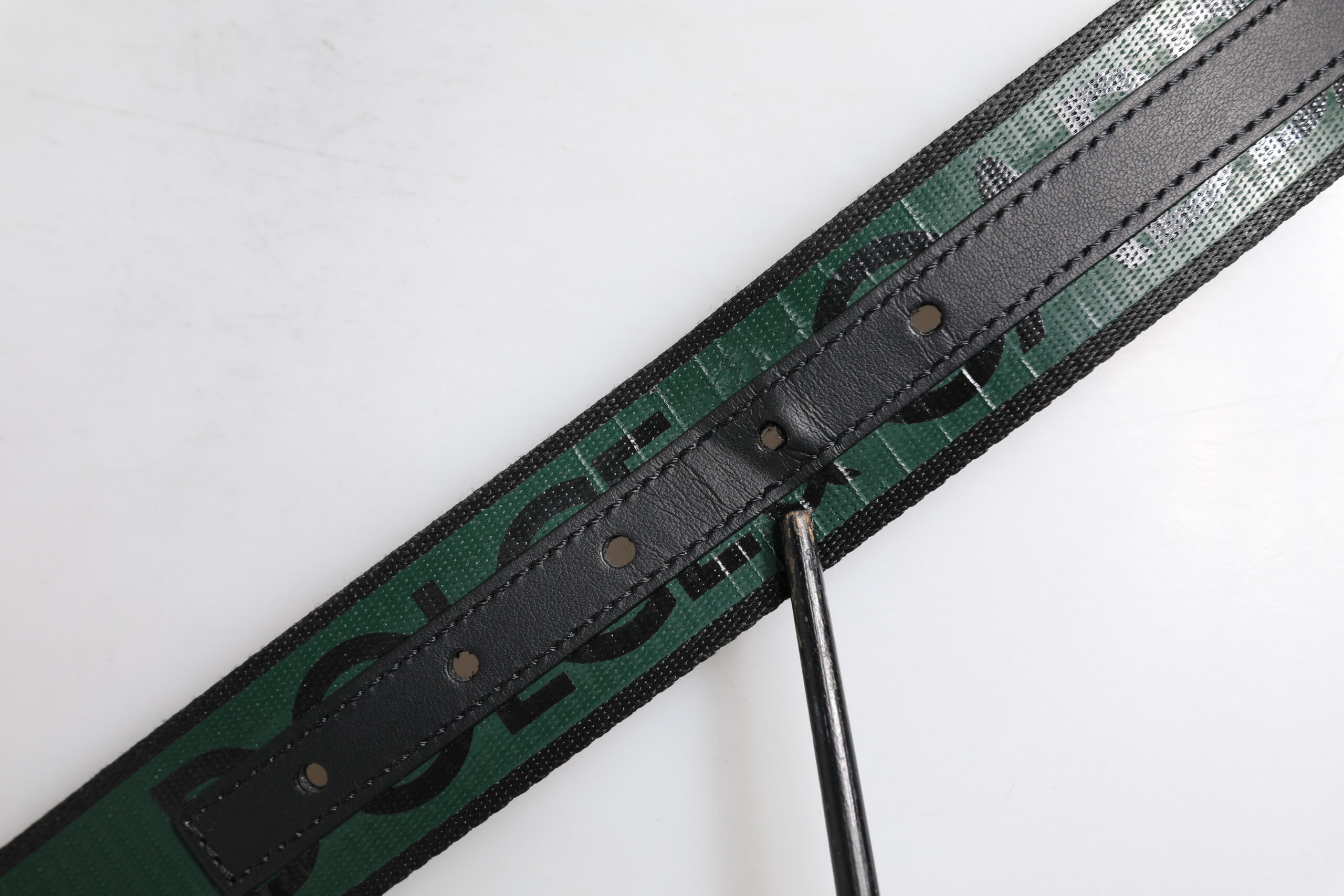 Belt Dolce & Gabbana Green Black Classic Metal Logo Buckle