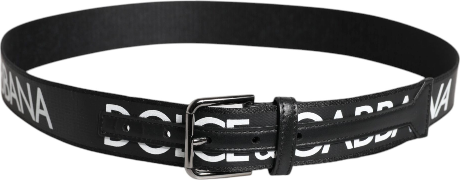 Belt Dolce & Gabbana Black Leather Classic Metal Logo Buckle