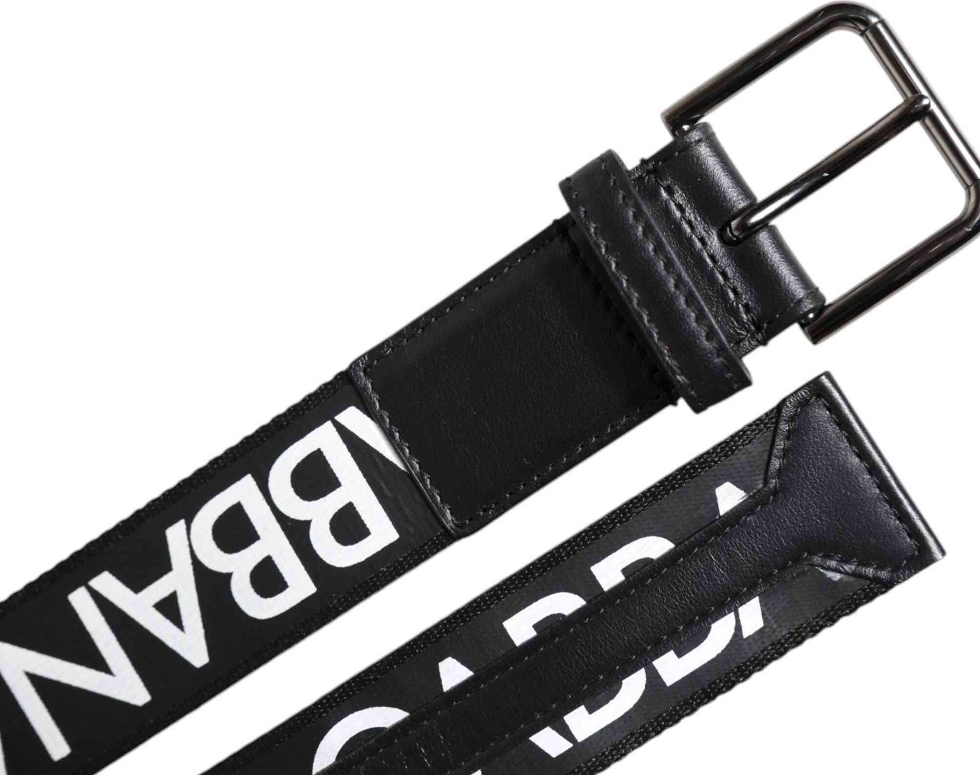 Belt Dolce & Gabbana Black Leather Classic Metal Logo Buckle
