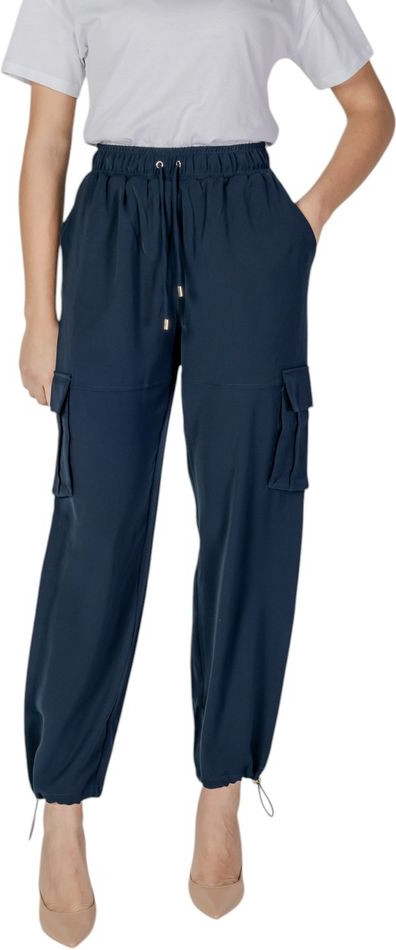 Trousers Liu Jo Blue Polyester Cargo