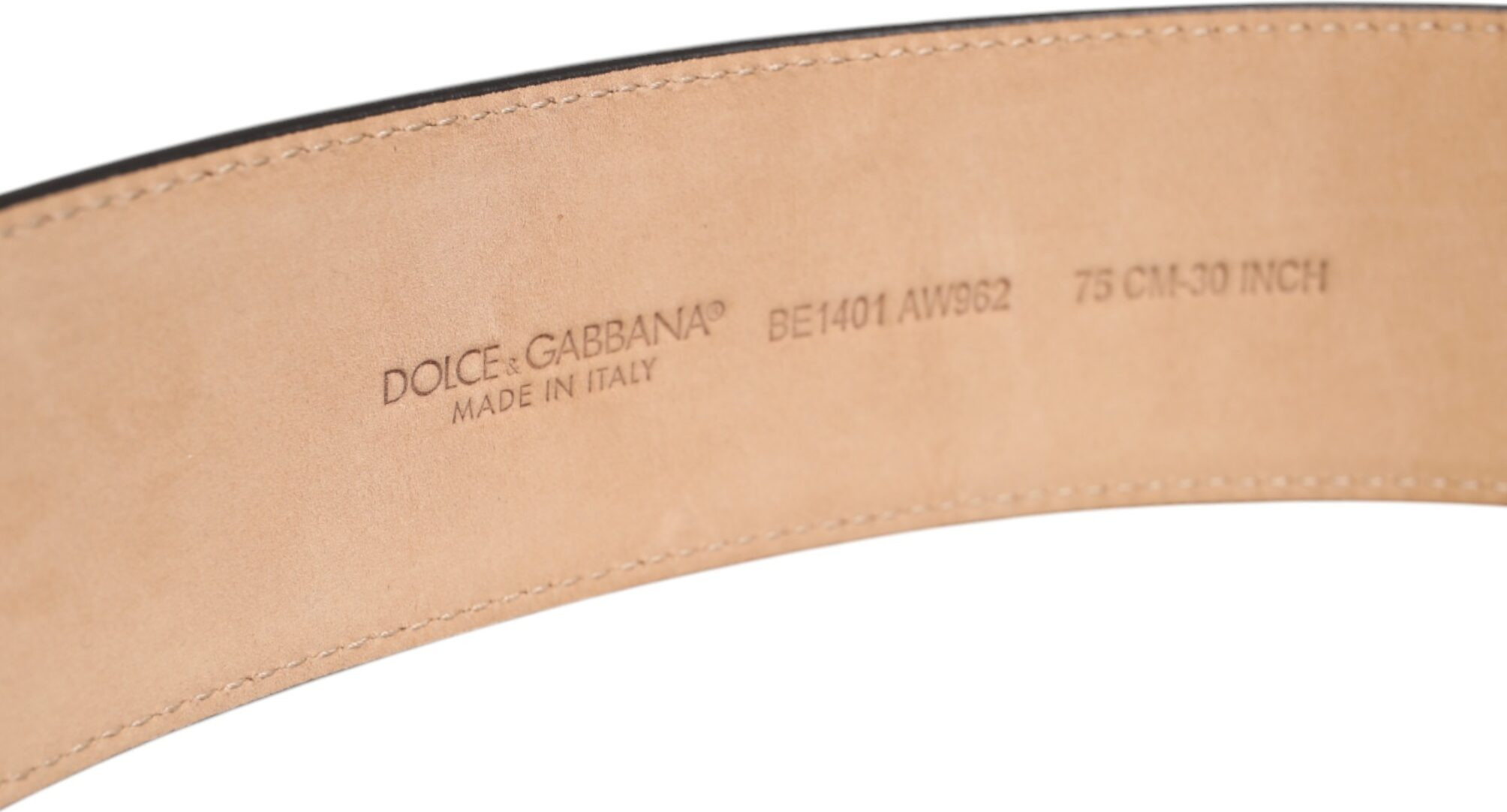 Belt Dolce & Gabbana Brown Logo Engraved Metal Waist Buckle