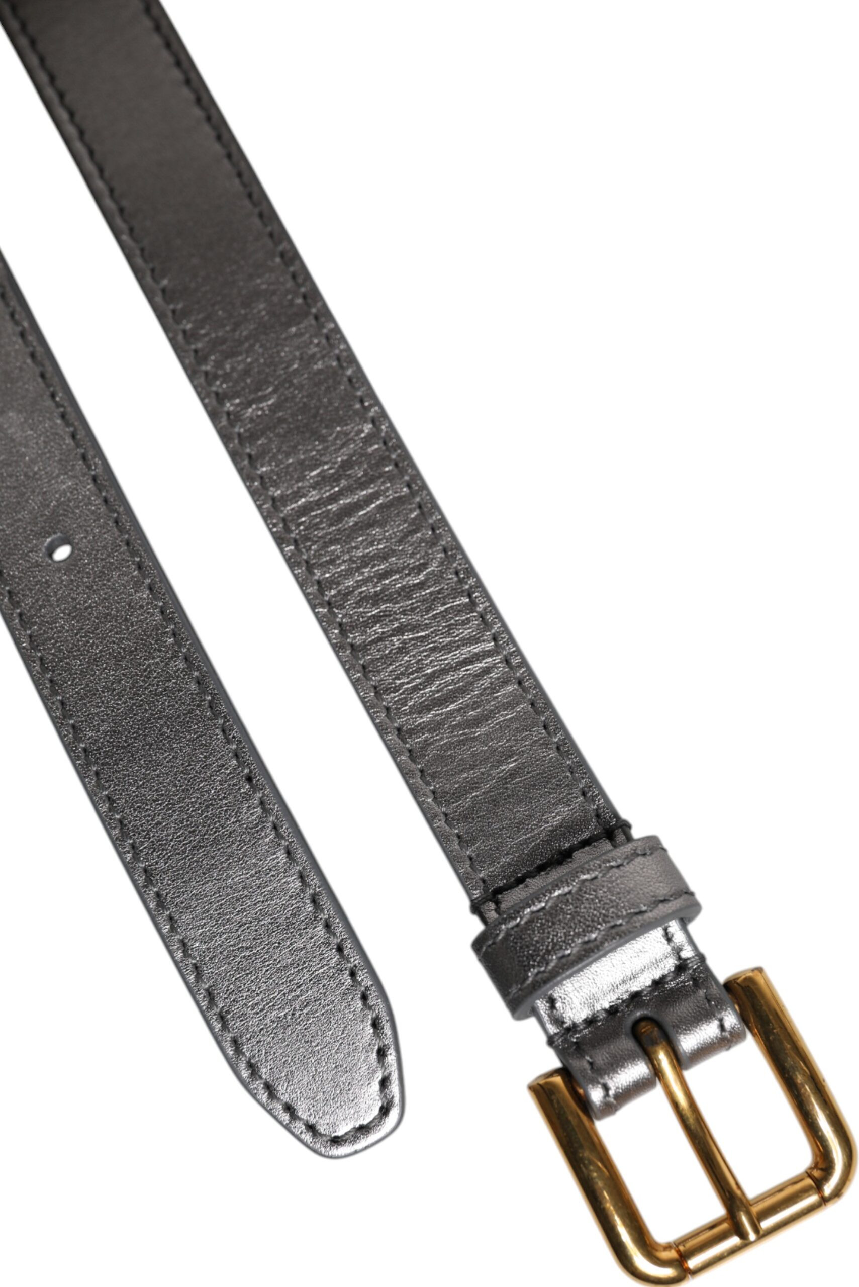 Belt Dolce & Gabbana Silver Logo Engraved Metal Waist Buckle
