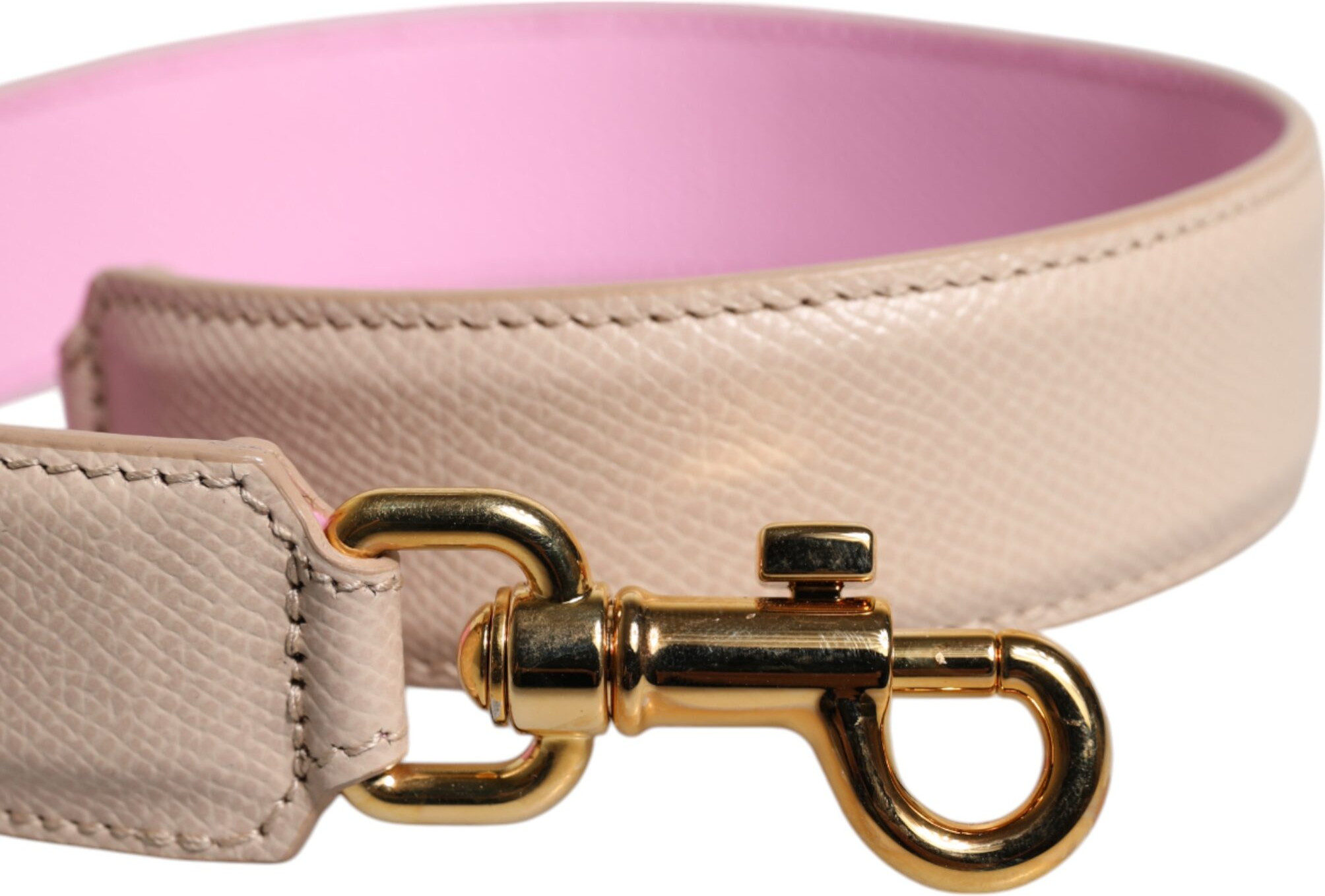 Shoulder Strap Dolce & Gabbana Pink Beige Leather