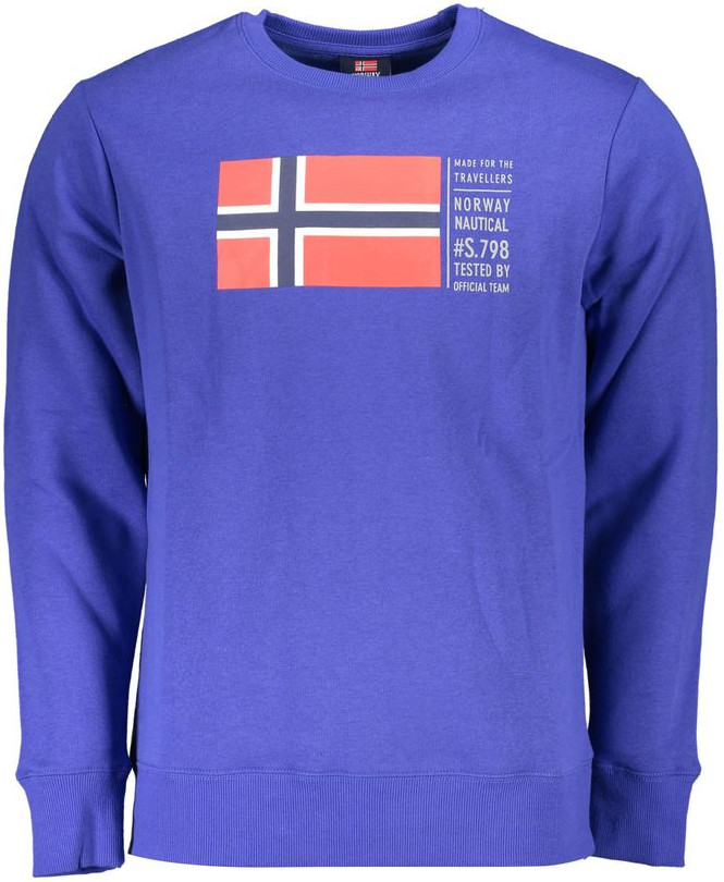 Ko'k rangli paxta erkaklar sviteri Geographical Norway