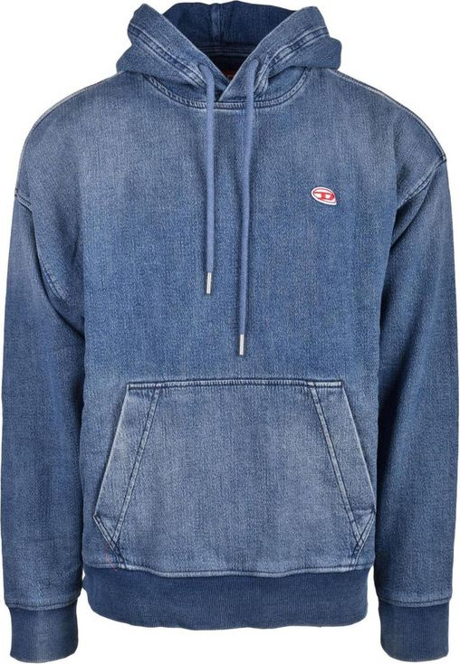 Blue Cotton Hoodie Diesel