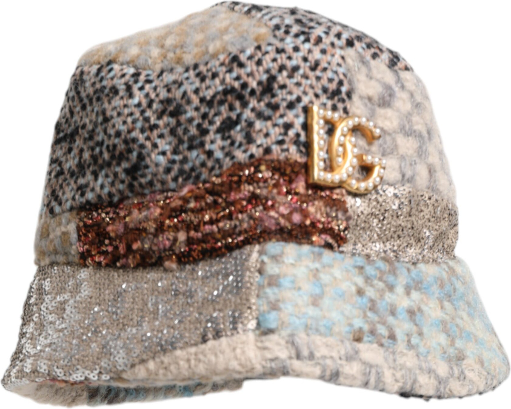 Dolce & Gabbana "Patchwork Embellished" ko'p rangliBucket Shapka