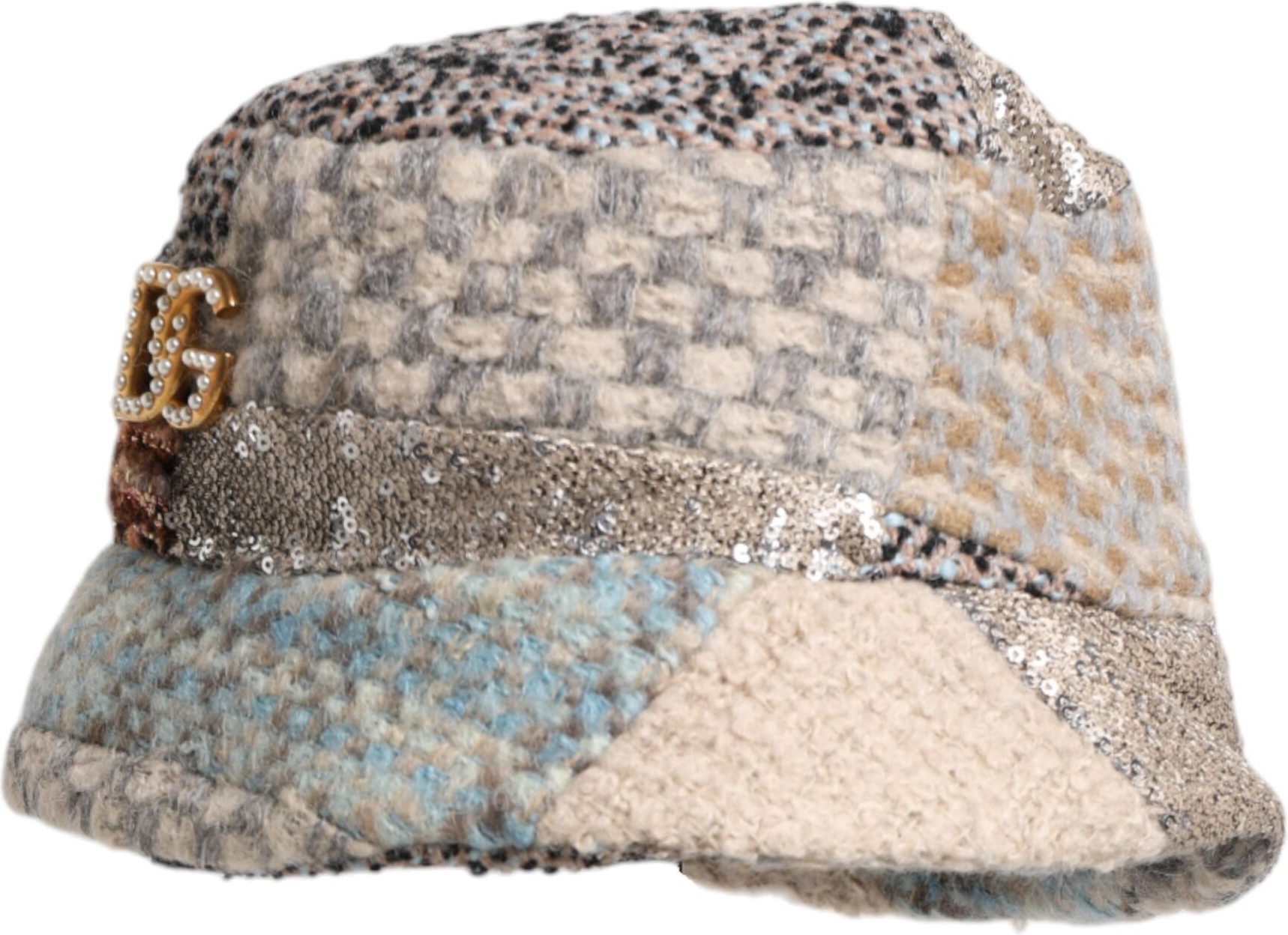Dolce & Gabbana "Patchwork Embellished" ko'p rangliBucket Shapka