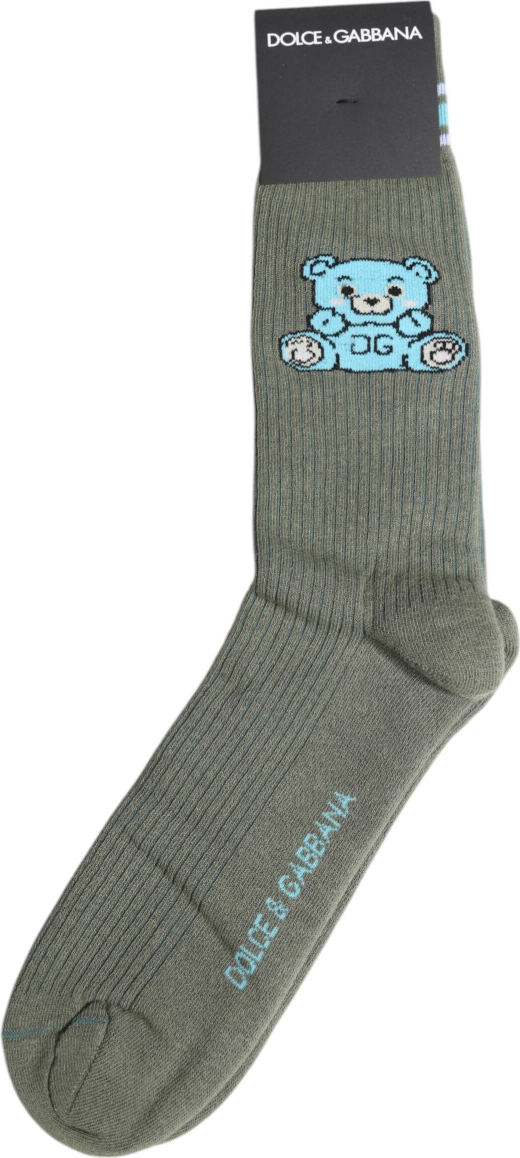 Gray Cotton DG Bear Zambak Soksy Dolce & Gabbana