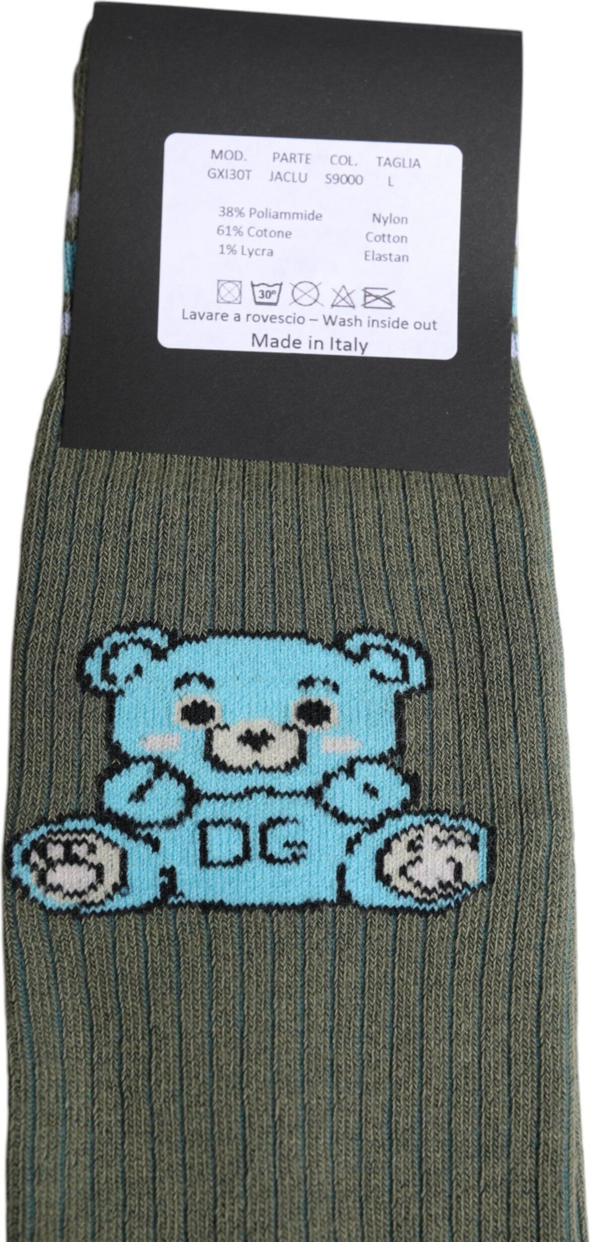 Gray Cotton DG Bear Zambak Soksy Dolce & Gabbana