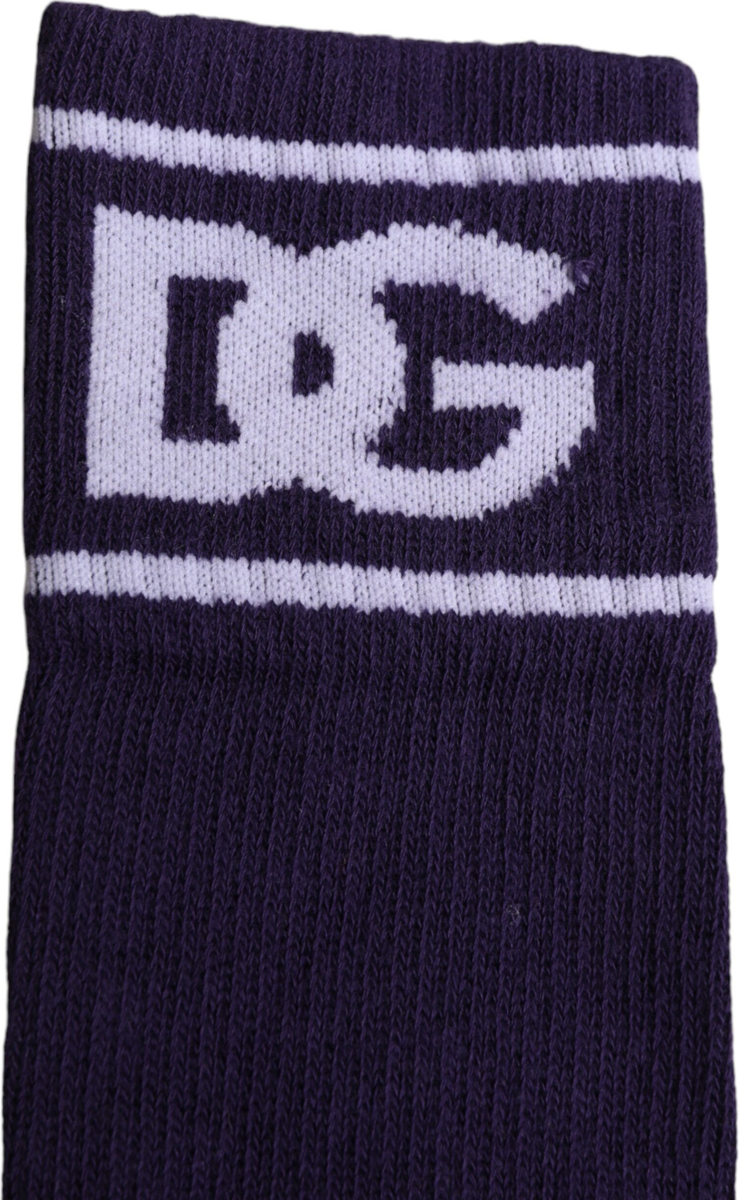 Binafsha rangli paxta DG logotipi bosilgan paypoqlar Dolce & Gabbana