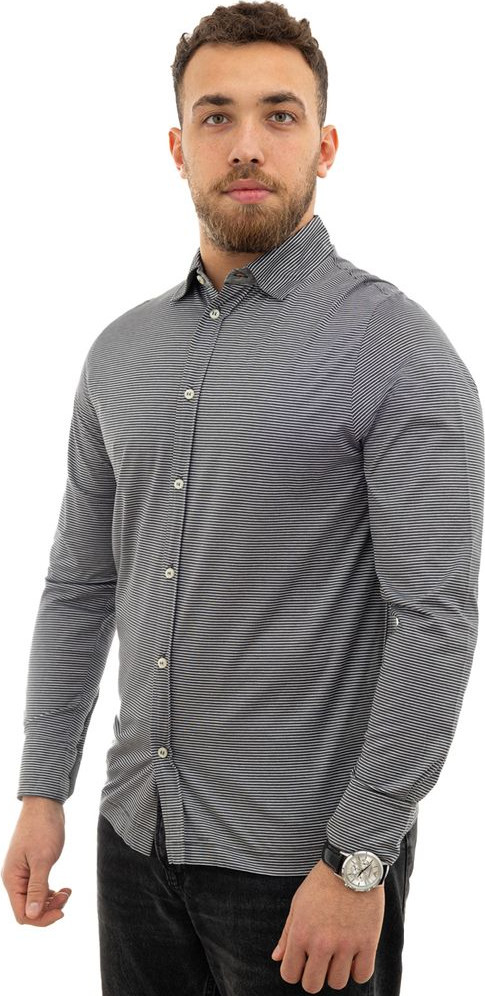 Bicolor Cotton Dress Shirt Canali
