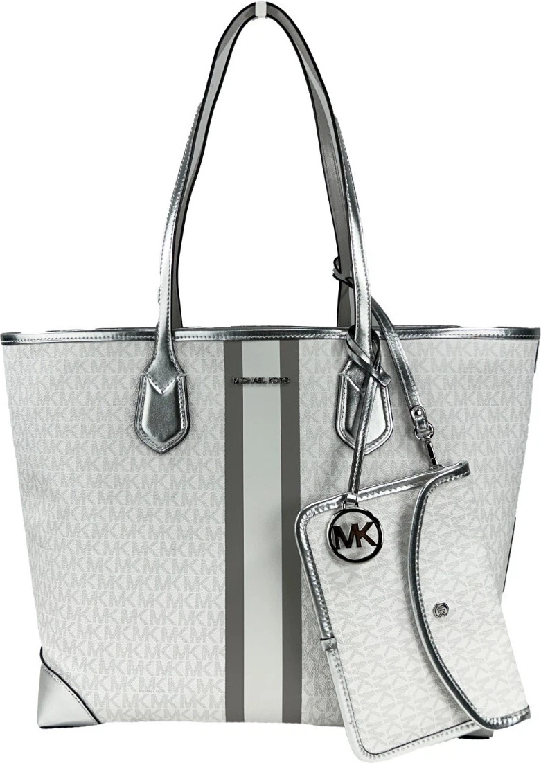 Сумка-тоут Michael Kors Eva Large Stripe Travel Tote Bag Plus Pouch