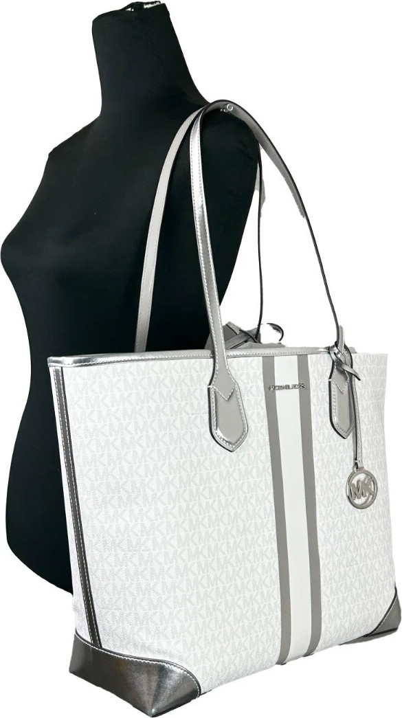 Сумка-тоут Michael Kors Eva Large Stripe Travel Tote Bag Plus Pouch